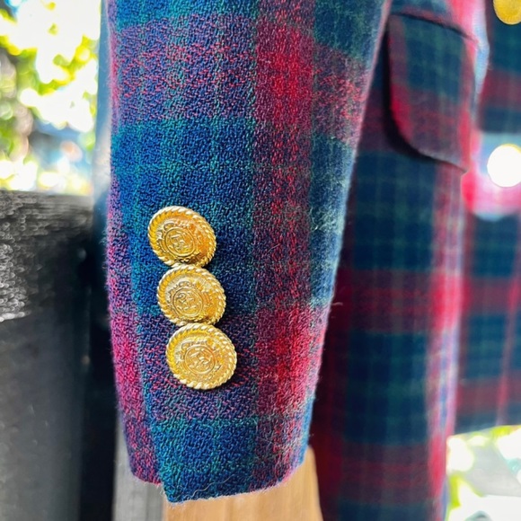 Vintage • Wool Plaid Blazer - Picture 3 of 4